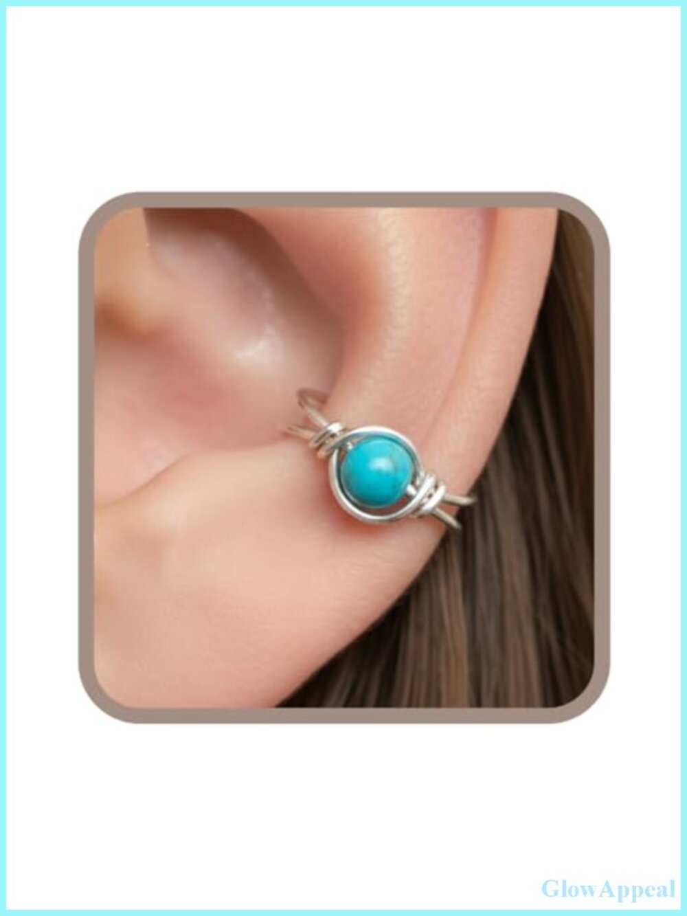 Genuine Gemstone Clip On Ear Cuff, Non-Piercing Huggie, 22k Gold Plate or